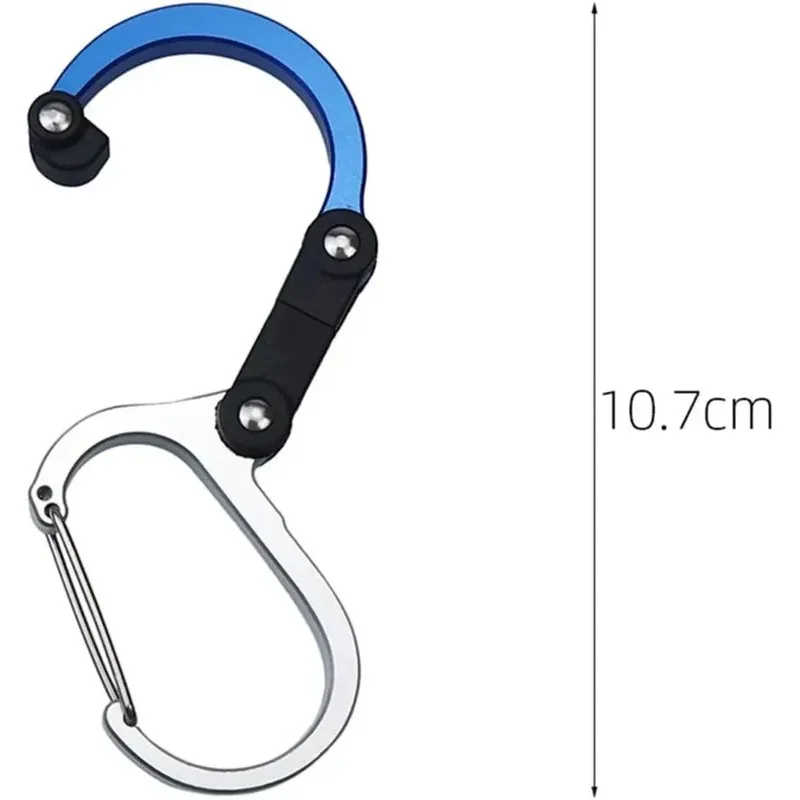 Multifunctional Hook Aluminum Alloy Rotatable Quick Release Fishing Camping Buckle