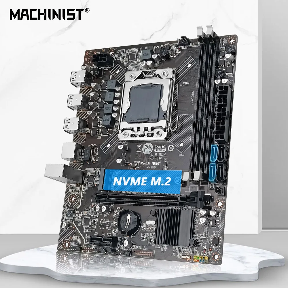 Placa-mãe V309 Lga 1356 Suporte Cpu Processador Intel Xeon Série e5 Desktop Ddr3 Memória Ram Nvme M.2 M-atx Machinist-x79