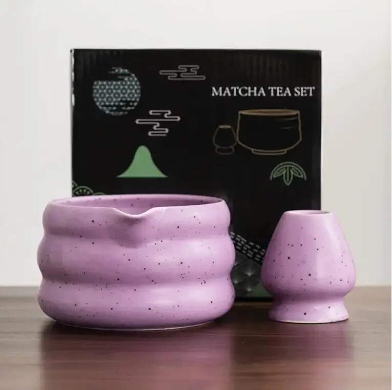 1/2/4/6pcs Matcha purple Tea Whisk Teaware Japanese Ceremony Bamboo Chasen Tea Tool Brush Exquisite Matcha Kit for Teaset