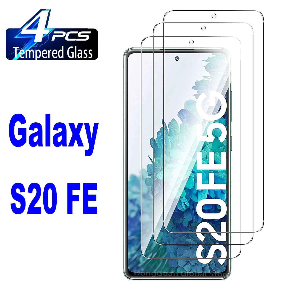 For Samsung Galaxy S20 FE S20FE Tempered Glass 1/4Pcs Screen Protector Glass Film