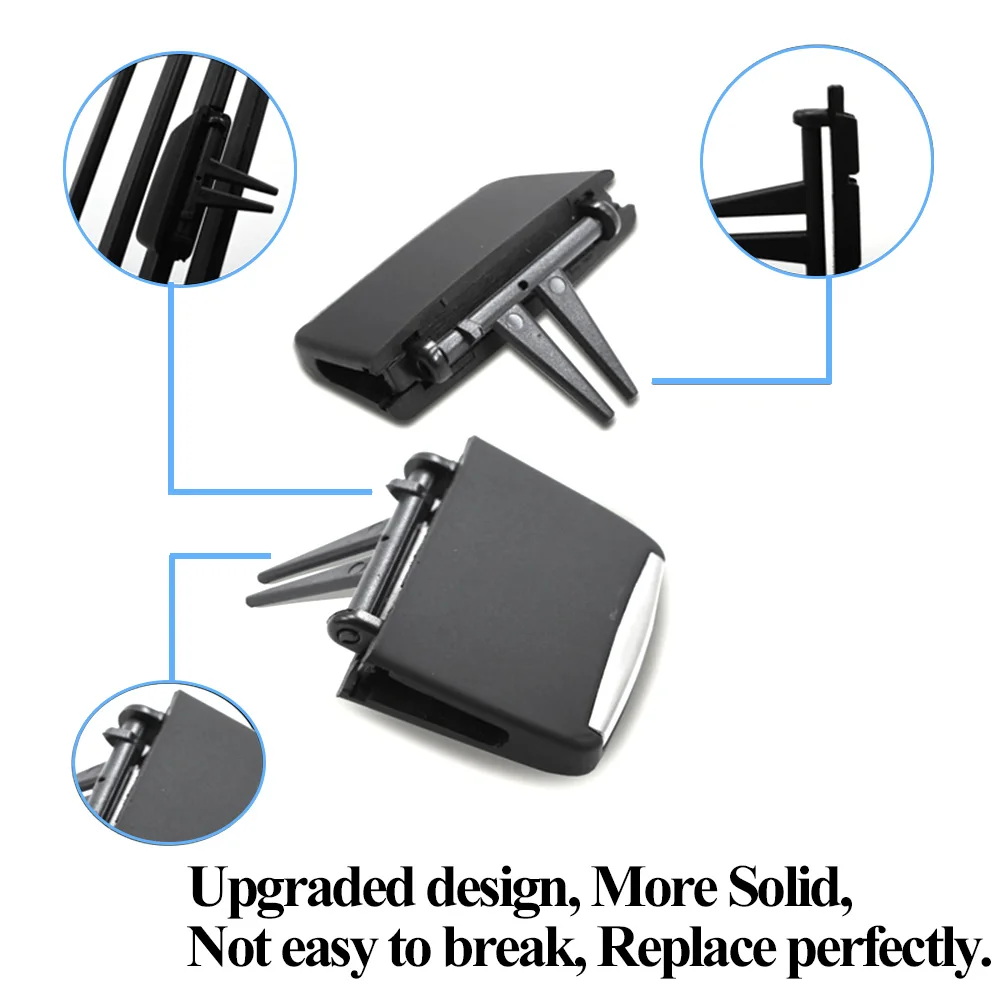 thumbnail image 2 of Rear Air Vent Tab Clip Kit For BMW X5 E70 & X6 E71 - 2-Piece Set, Black Plastic, Easy Install, No Cutting Required 2 of 4