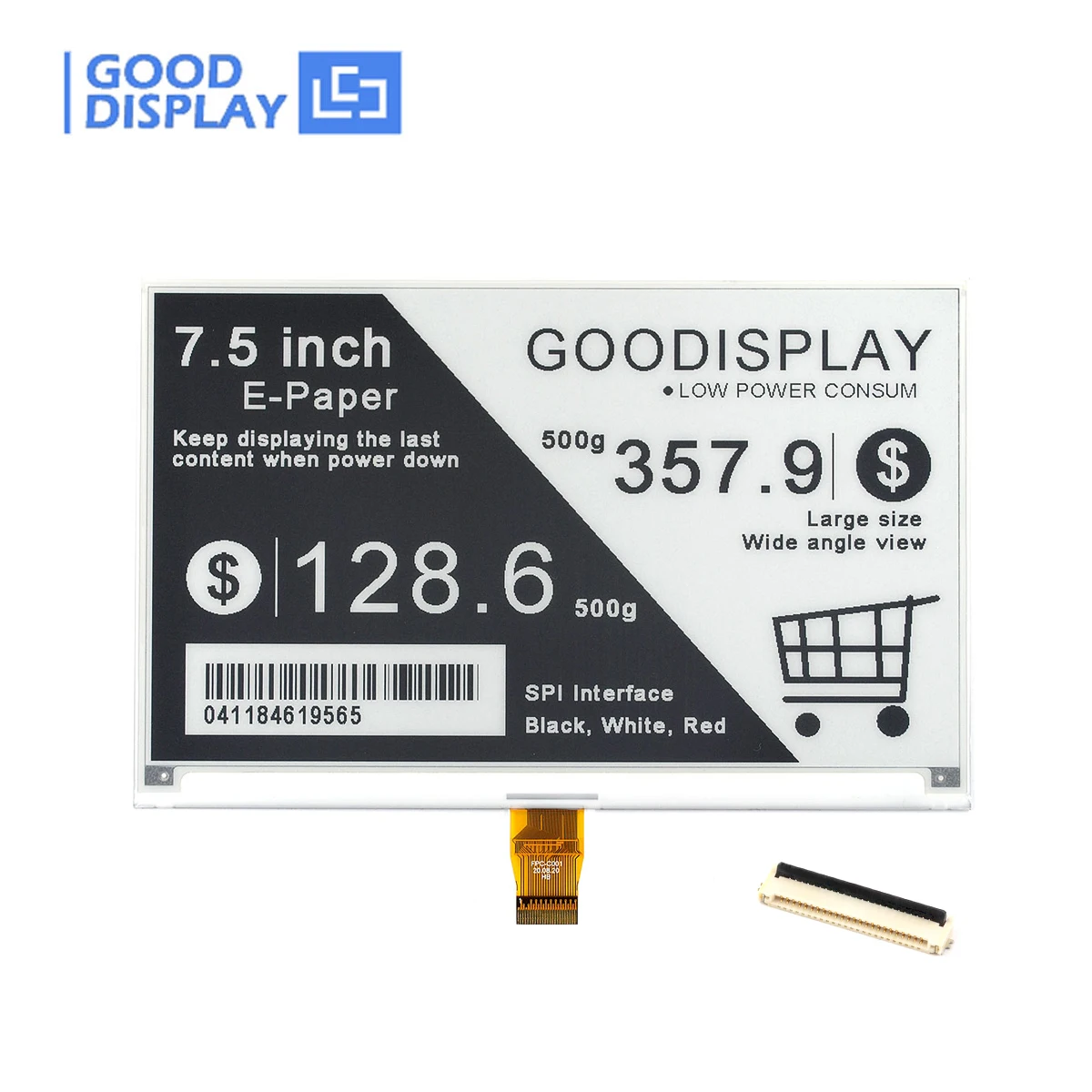 Goodisplay Raspberry pi E-ink Tela Fabricante 7.5 e Exibição de Papel Gdey075t7