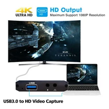 

4K Video Capture Card For Live Streaming 1080P 4K USB3.0 HDMI Video Capture Device Switch Game For PS4 Xbox Recording Box