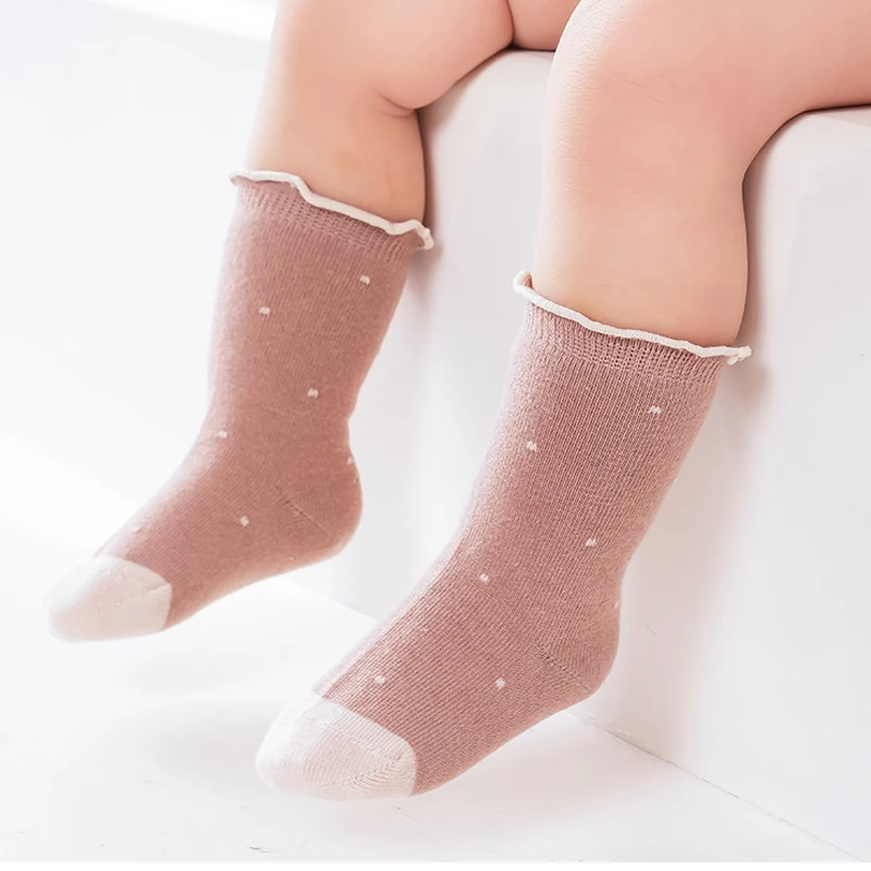 

Baby Girls Knee High Socks Newborn Baby Socks Combed Cotton Ruffle Kids Toddler Girls Princess Long Socks 0-12Y Children's Socka