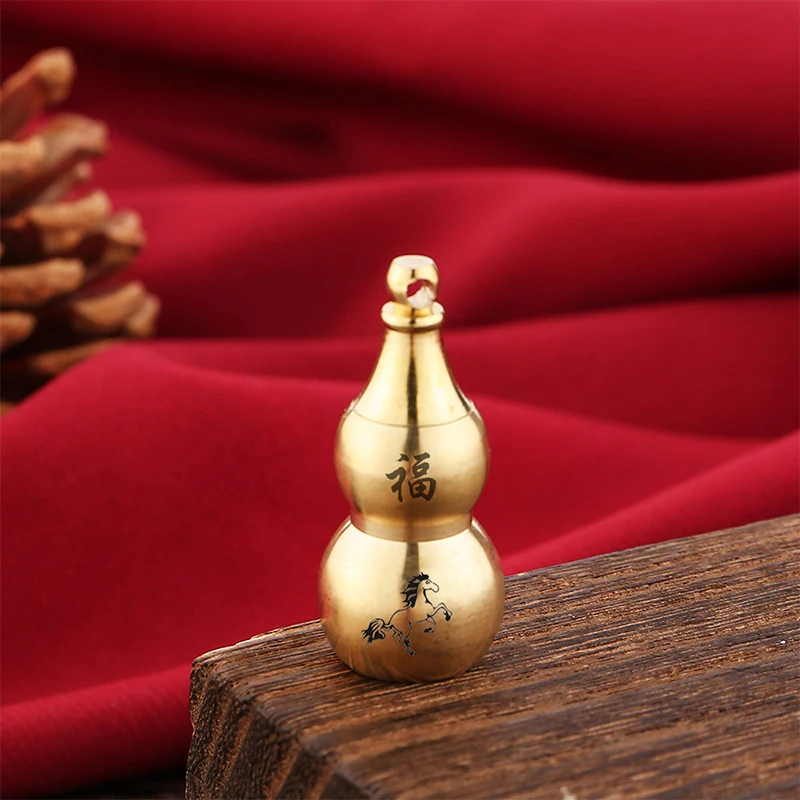 Zucca Cinese Tradizionale Feng Shui In Ottone Con Decorazione A Foglia Liscia E Coperc Comfortxl 95086915