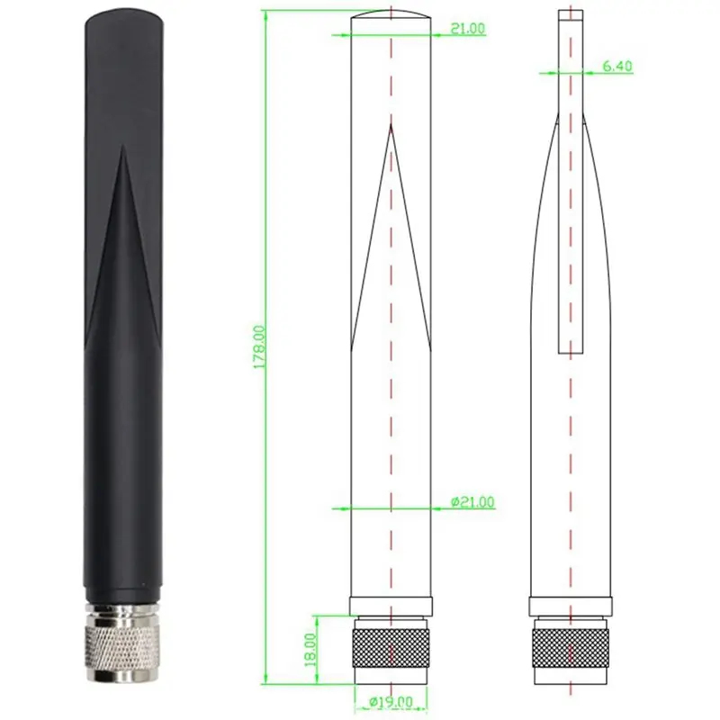 PHILE-LORA 안테나 IoT 옴니 N타입 커넥터 안테나 6Dbi (메쉬태스틱 태양광 노드 리피터 장치용)