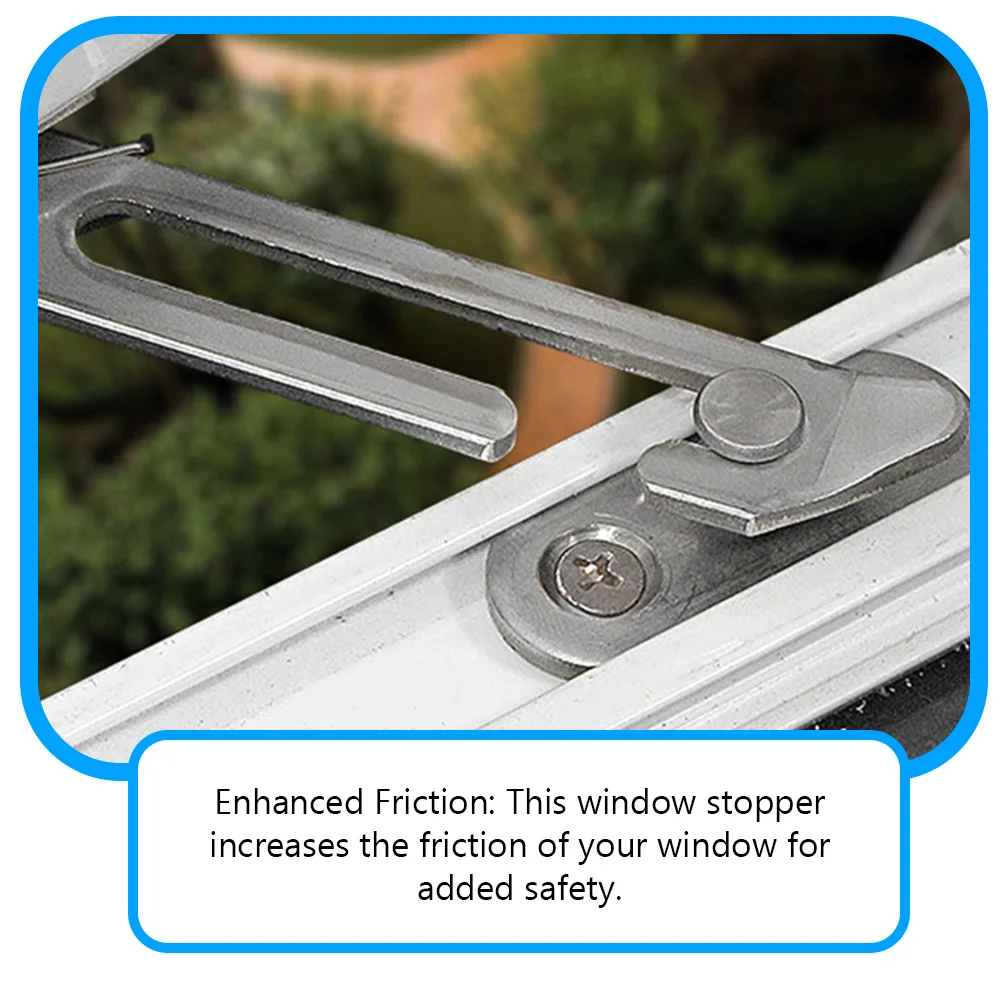 창문 스토퍼 잠금 스토퍼, 열쇠가 있는 보안 제한 장치, 스테인레스 스틸, 어린이 안전 잠금, 개방 각도 캐치 제한 장치, 4 개