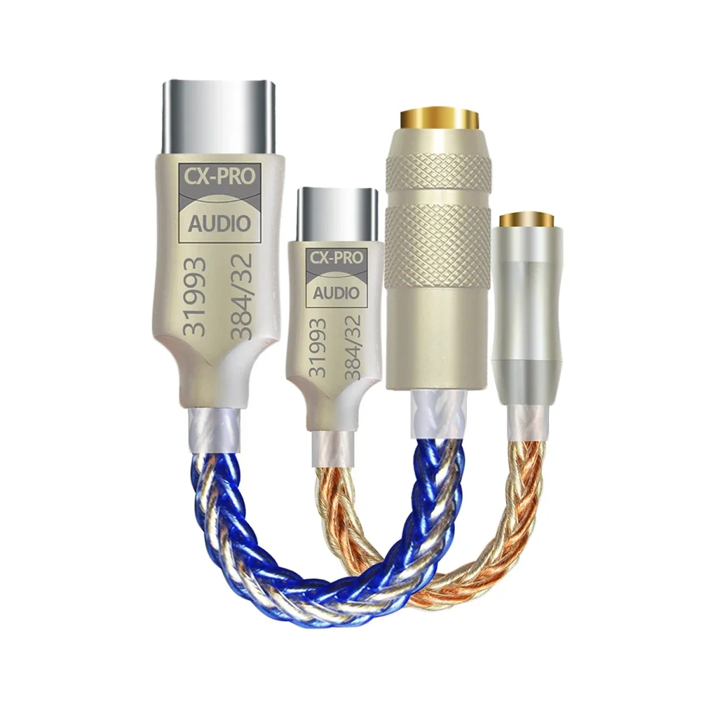 USB Type C to 3.5mm Audio Adapter CX31993 HiFi DAC Headphone Amplifier Digital Audio Decoding Earphone Converter Android