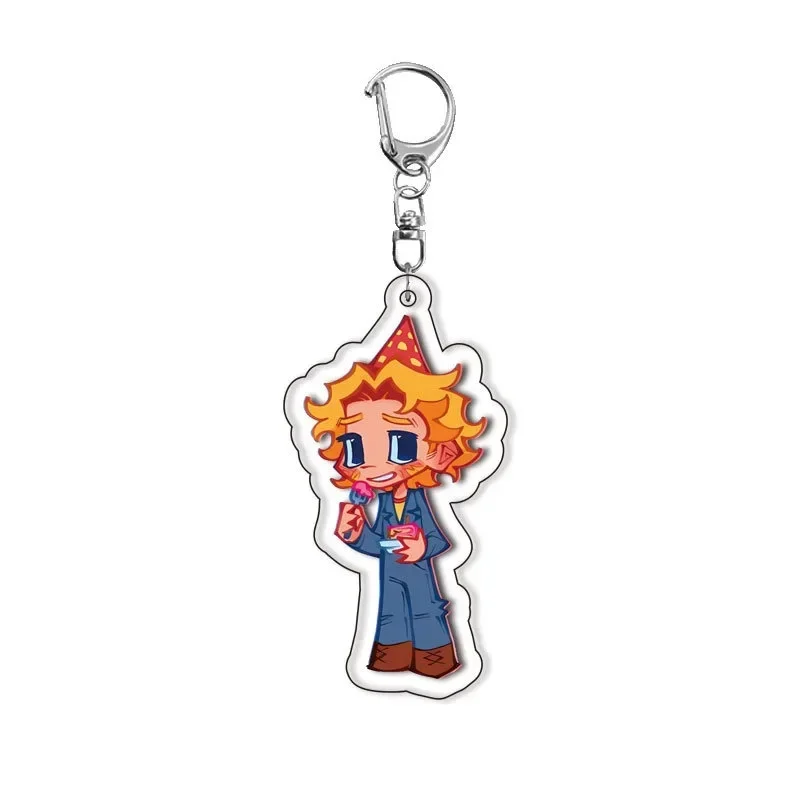 Gifts Accessories Adventure Game Mouthwashing Chibis Keychain Anya ‌Jimmy‌ Curly Sallyface Key Chain Bag Keyrings Jewelry Gamer - 5