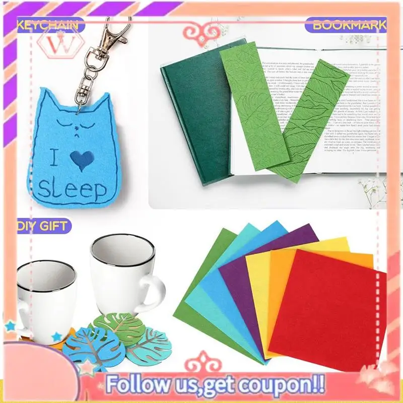 18 Pieces Of Laser Engraved Material Laser Engraved Felt Sheets Various Colors 5.9 Inches