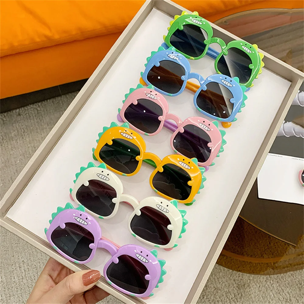 Children Cartoon Sunglasses Cute Dinosaur Shape Sun Glasses Outdoor Sun Protection Eyewear Party Photo Props Sunglasses for Kids