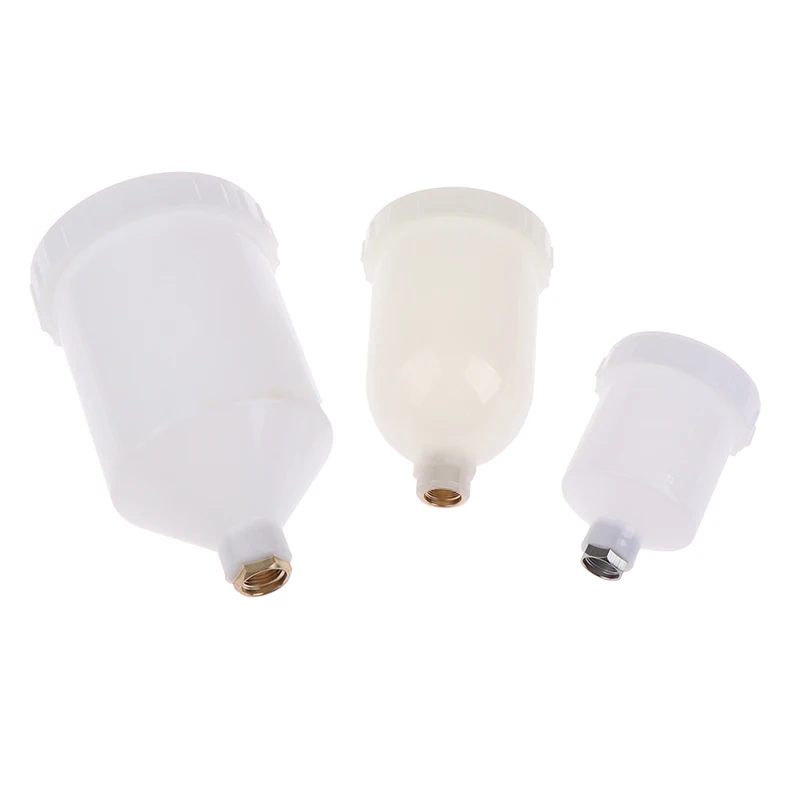 125/250/600ml Plastic Spray Paint Cup Sprayer Cup Air Gravity Feed Paint Spray Pot Thread Connector For Gun Parts