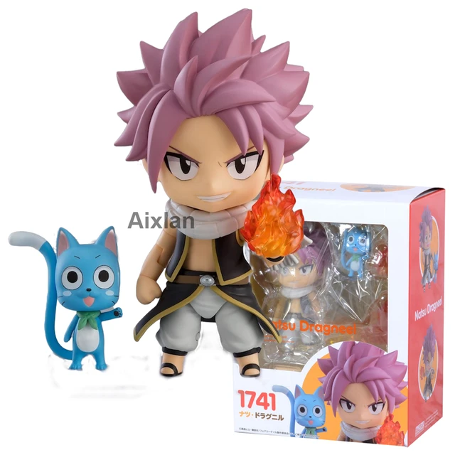  Fairy Tail Anime Character Model Statue Lucy Heartfilia/ Gray  Fullbuster/Erza Scarlet/Etherious Natsu Version of The Figure Nendoroidt  Desktop Decoration Gift : Toys & Games