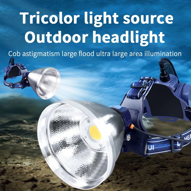 

Sensing COB headlights Outdoor cycling night run LED strong bald head lights