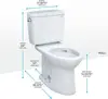 Drake Two-Piece Elongated 1.6 GPF TORNADO FLUSH Toilet with CEFIONTECT, Cotton White - CST776CSG#01 3