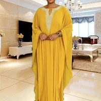 2024 African Wedding Party Dresses for Women Autumn Fashion 3/4 Sleeve Plus Size Long Maxi Gowns Dashiki African Clothing 4