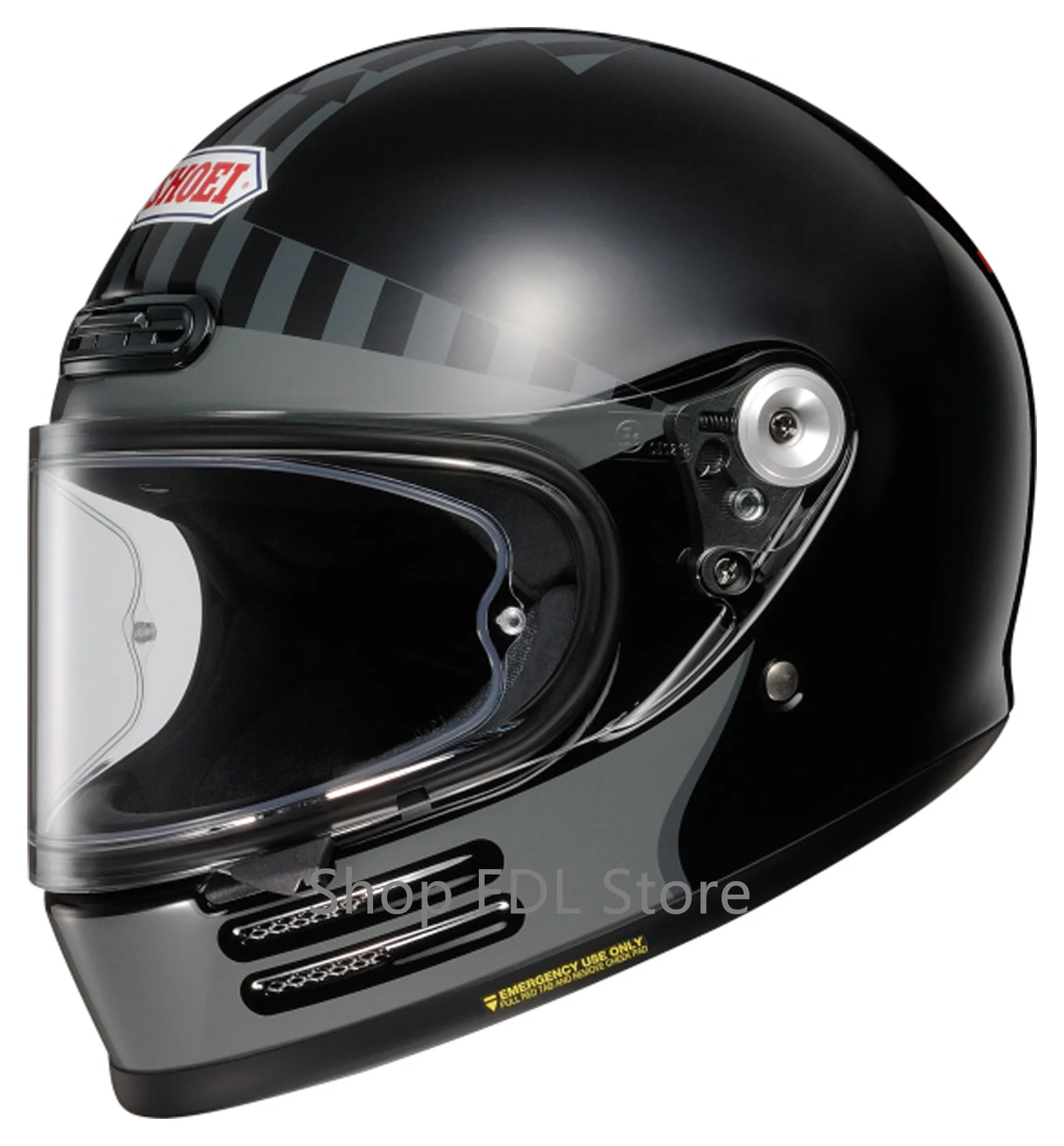 

SHOEI GLAMSTER Высокое качество ABS винтажный Японский Полнолицевой шлем. Для мотоциклетного и круизного мотоциклетного защитного шлема