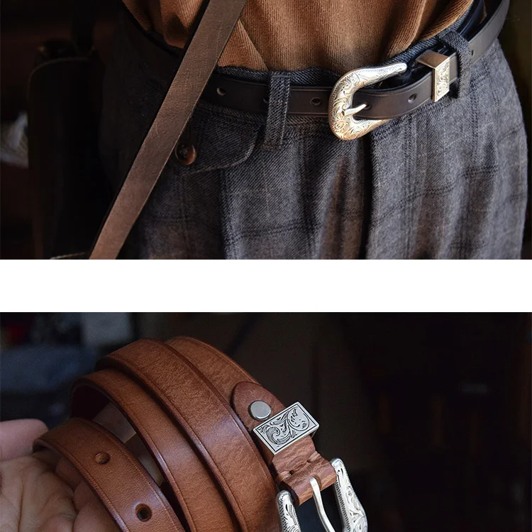送料無料 35%OFF】アメリカンヴィンテージスタイル レザーベルト ピン