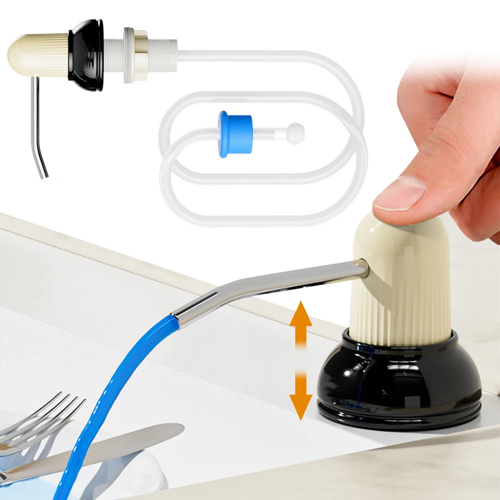 Kitchen Sink Soap Dispenser Stainless Steel Countertop Soap Dispenser Pump Dish Press Pump for Kitchen Bathroom