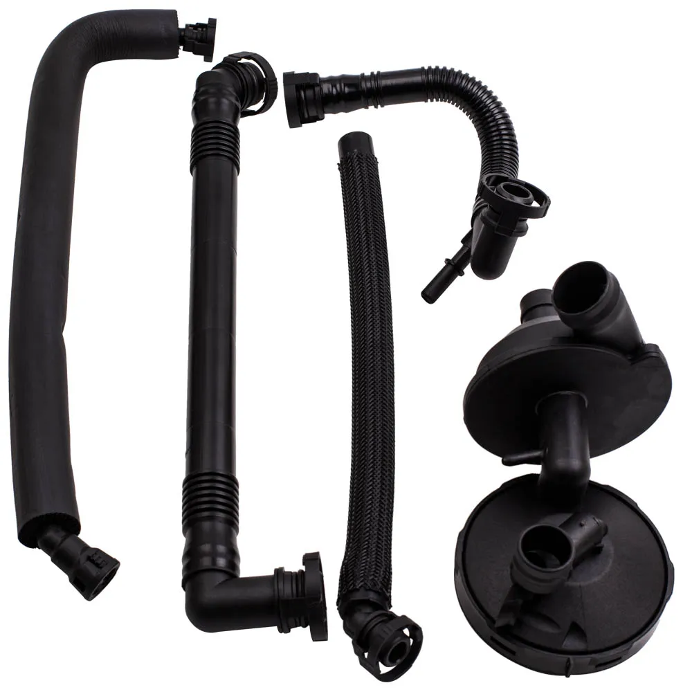 5pcs Crankcase Vent Valve & Breather Hose Kit For Bmw M52 M54 E46 X3 X5