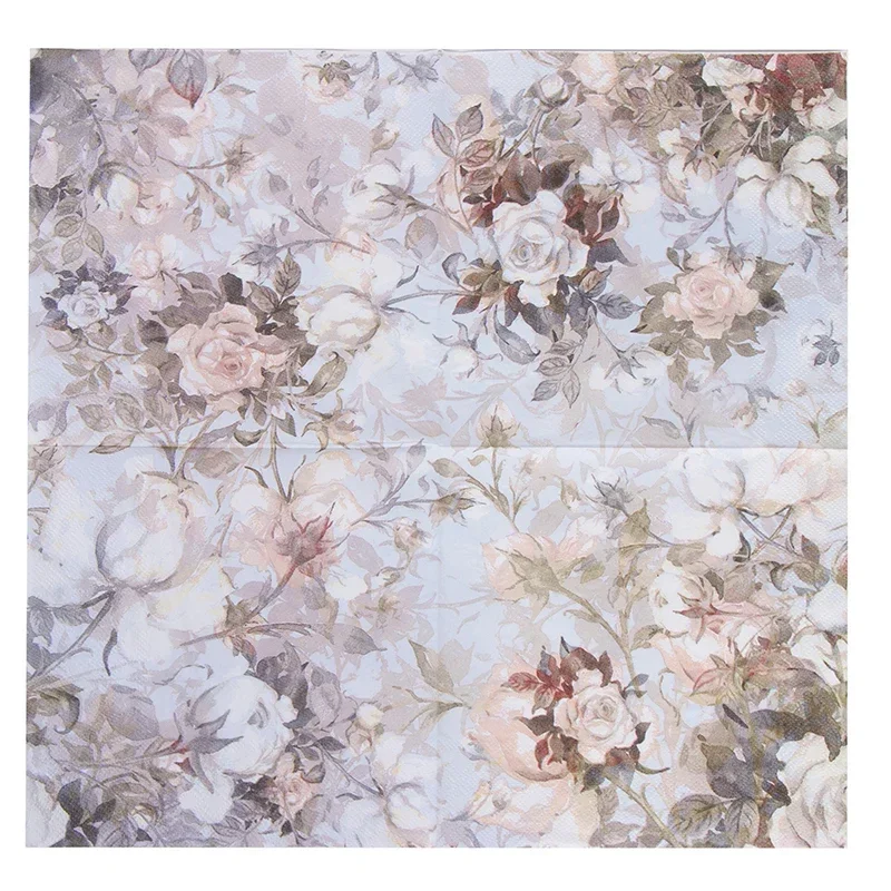 Colorful Printing Napkins Tissue Paper Handkerchief Paper Hotel Square Party Folded Placemats 33*33cm 20pcs/pac 2-Ply
