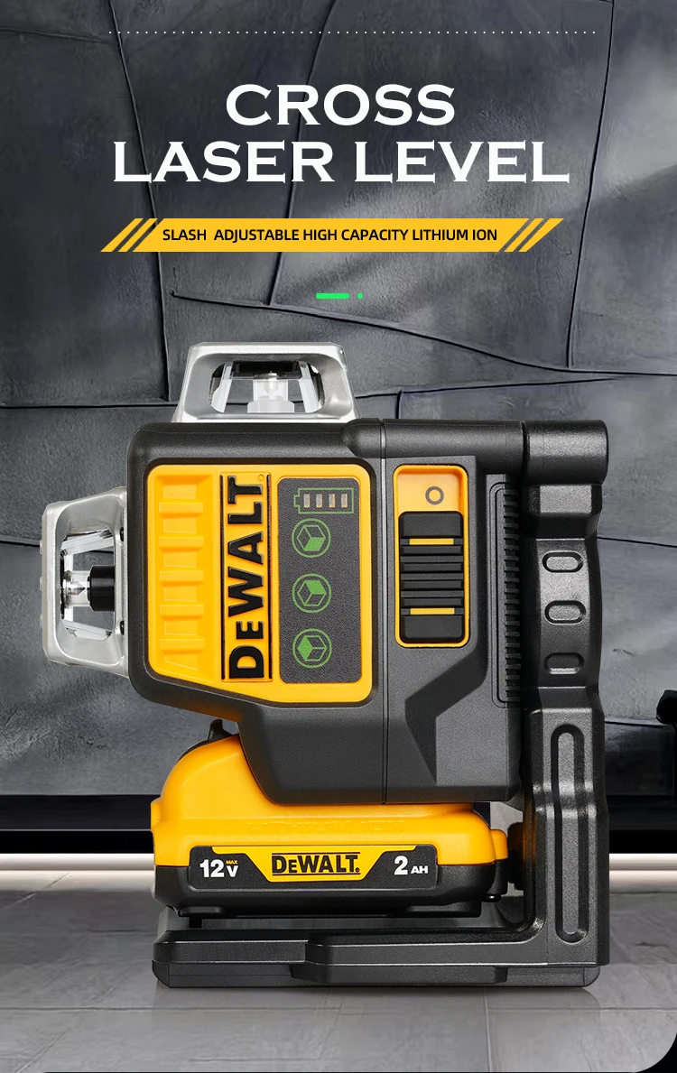 Description Picture 3 of itemDeWalt Laser level Leveling construction tools Laser levels machine 360 DW089LG 12 wires Cross nivel professional Tool Beam Lase