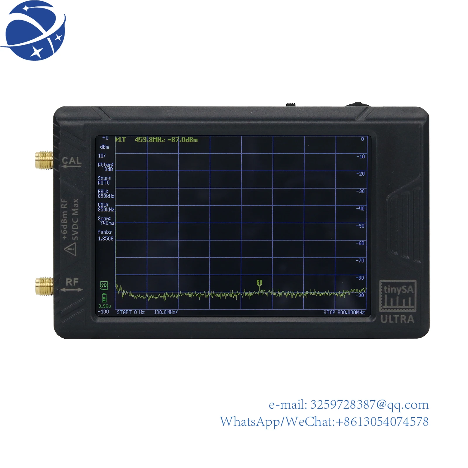 Yyhc Ultra 100K-5.3Ghz Generatore Di Segnale Rf Portatile Analizzatore Di Spettro Minuscolo Con Display Da 4 Pollici Per Tinysa