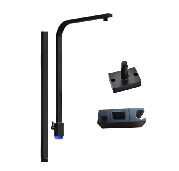 Stainless steel square rod black silver shower bar pipe