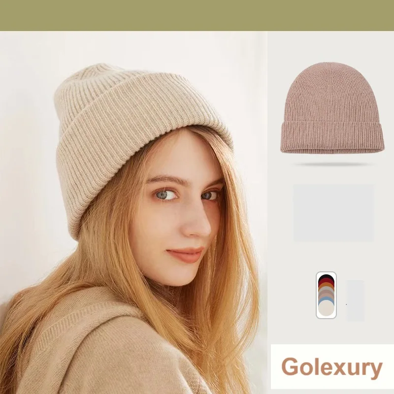 

Golexury Winter Hats for Woman New Beanies Knitted Hat Girl Autumn Female Beanie Caps Gorros Warmer Bonnet Ladies Casual Cap