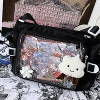 Campus polyvalent Simple couleur unie une épaule bandoulière postier sac pour les filles Ulzzang Ita sac JK uniforme Y2K poupées sac 3