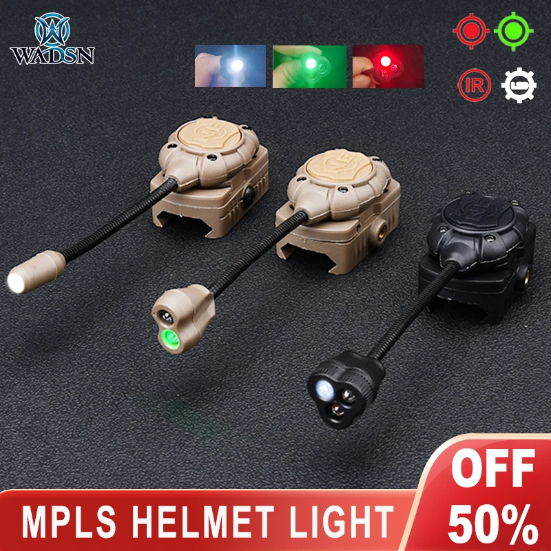 WADSNTacticalHelmetSignalLightMplsDualModeLEDHelmetLights