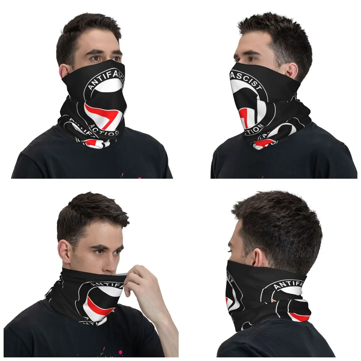 Anti Fascist Bandana Neck Gaiter Printed Face Scarf Warm Cycling Scarf Outdoor Sports For Men Women Adult Breathable cycling bandana neck gaiter bandana neck cover multifunctional bandana