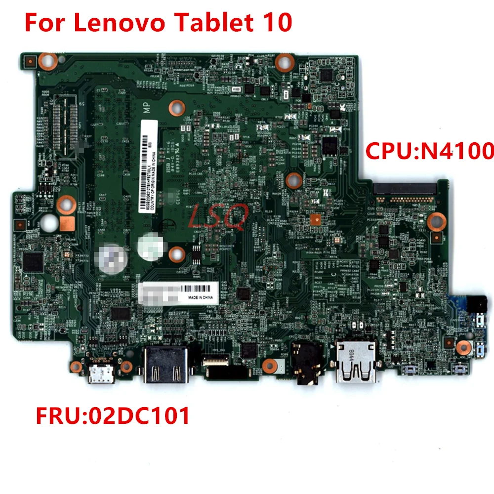

For Lenovo Tablet 10 Laptop Motherboard N4100 FRU 02DC101 100% Test OK