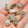 1PC yachu Rose Quartz Amethyst Amazonite Stone Gold Plated Pendant 10x20mm Jewelry Making DIY Necklace Accessory Gift 5