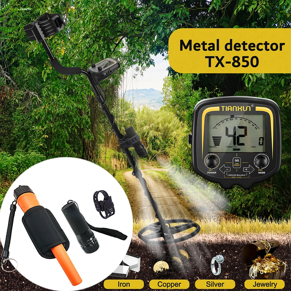 TX 850 Metal Detector Underground Treasure Professional Depth 2 5m Search Finder Treasure Hunter Detecting Pinpointer