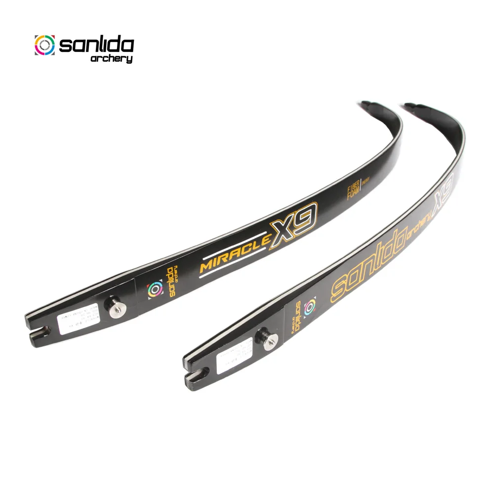 1 pair 70 Sanlida Miracle X9 ILF Limbs 16-44 LBS Graphite Foam Target Archery Intermediate Recurve Bow Limbs Shooting Outdoor
