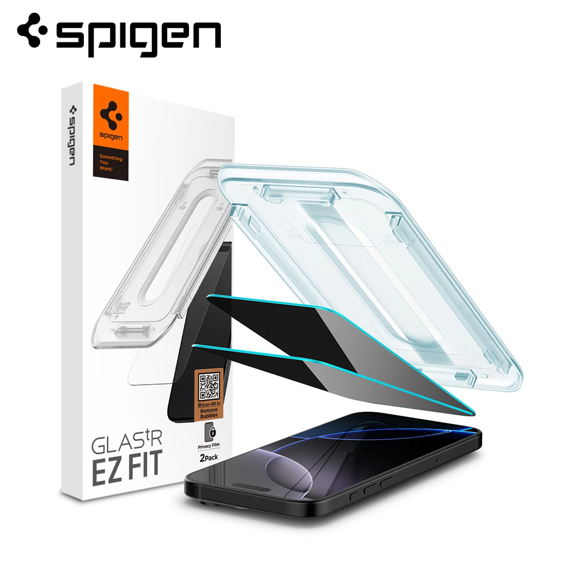 Spigen EZ Fit Gizlilik ekran koruyucu için iPhone 16 Pro
