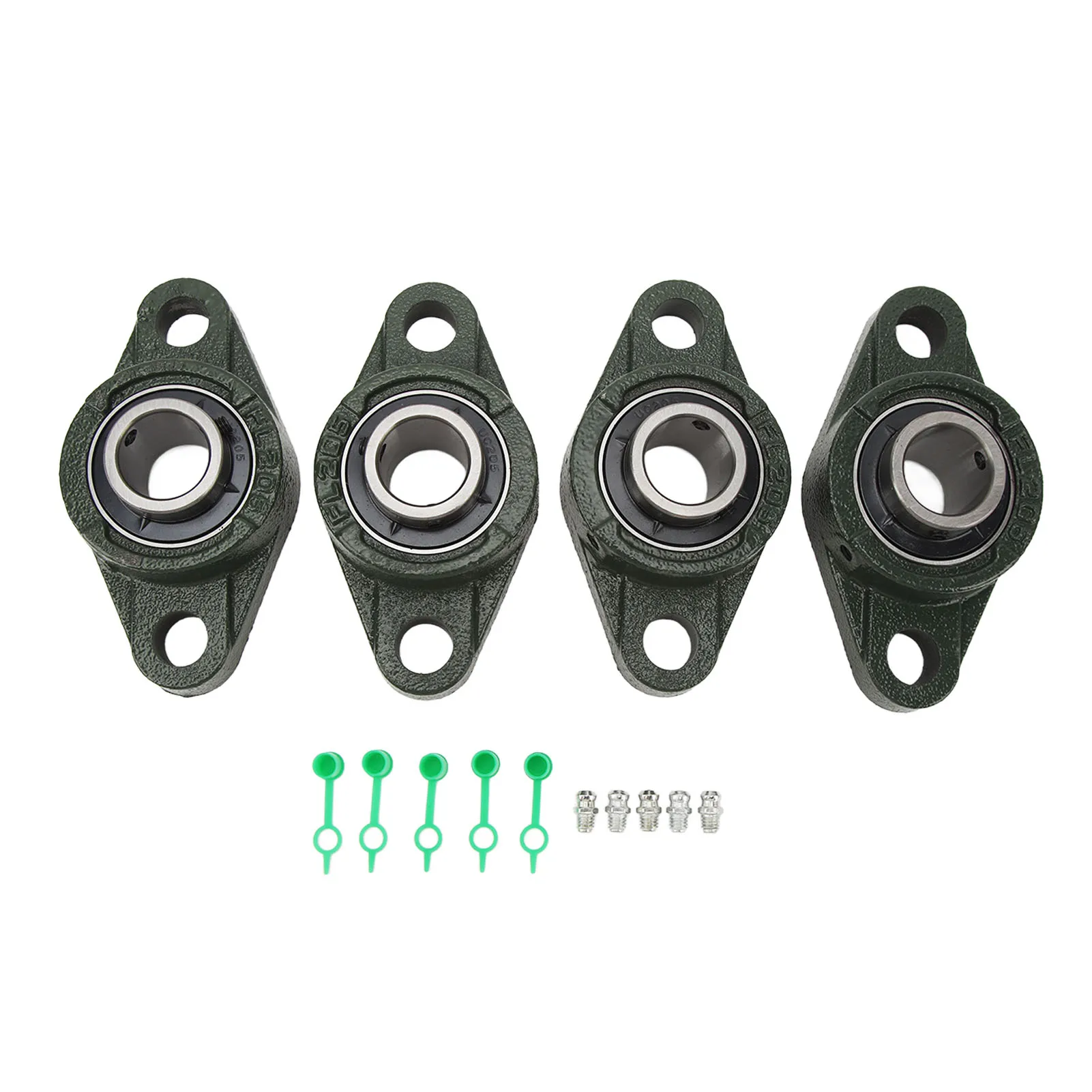 

4PCS Pillow Block Bearings UCFL205 Thickened Outer Spherical Metal Bearing Block With Screws