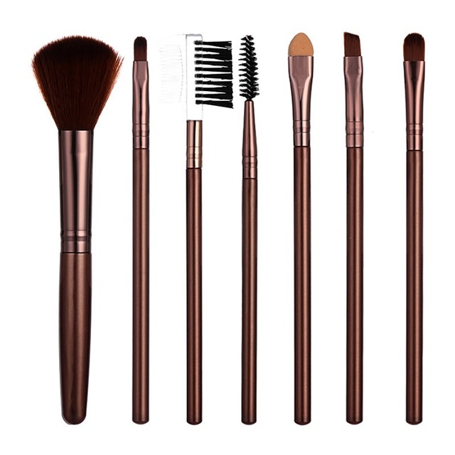 7Pcs Portable Makeup Brushes Set 12-14cm Beauty Powder Brush Super Soft Foundation Concealer Eyeshadow Cosmetics Brush Tool