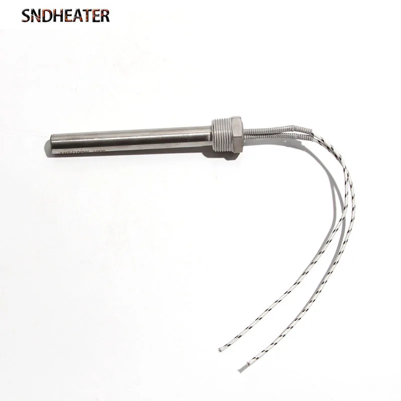 Low Pressure DC heating Rod 12V-48V 150-600W DN25/32mm Threaded Single-head Electric Cartridge Heater 20x50-200mm 1pc