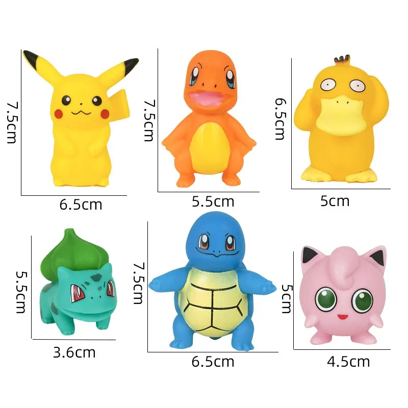 Pokemon Figurines 13Pcs/set Pokemon Cake Topper Anime Figure Pikachu Party Happy Birthday Pokemon Cake Decoration Supplies Ornaments Boy Kids Gift