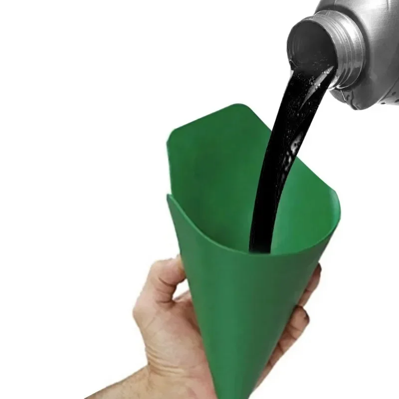 Flexible Foldable Car Funnel Oil Draining Tool Guide Plate Motorcycle Truck Auto Engine Oil
