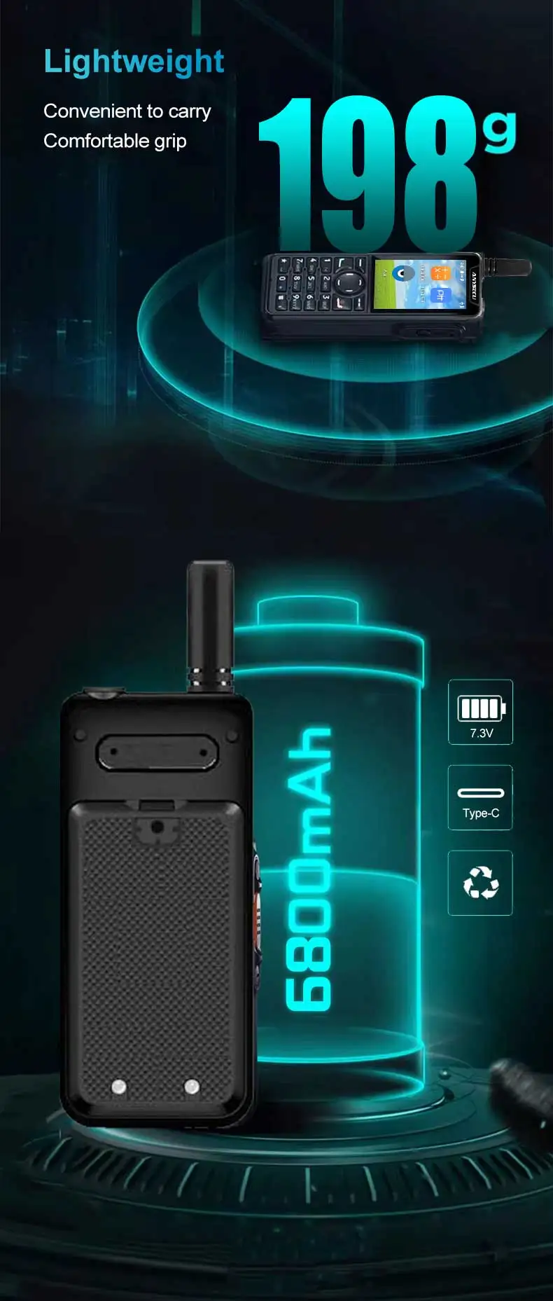 4G Network Radio T59 Android 9.0 WIFI GPS Unlock LTE/WCDMA/GSM Mobile Phone Work