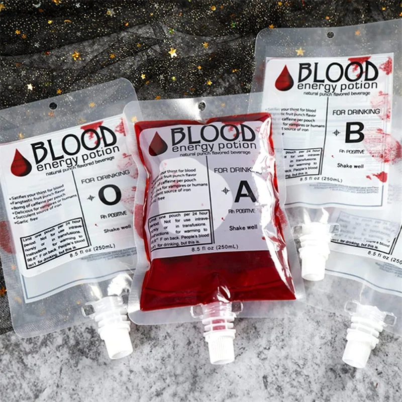 10pcs 150 ml Infusion Bags for Filling Halloween Blood Bag for Drinking Infusion Bag Halloween Decor, Vampire Blood Pouch Drink