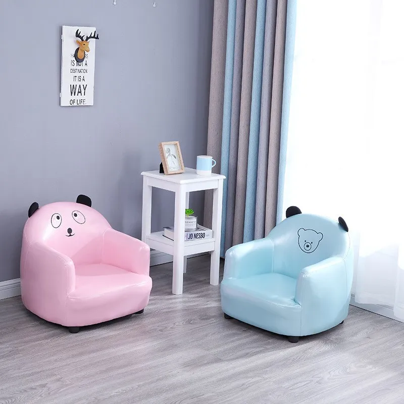 Warming Children's Leather Sofa Seat Sponge Filled Girl Princess Sofa Cute Lazy Boy Reading Cartoon