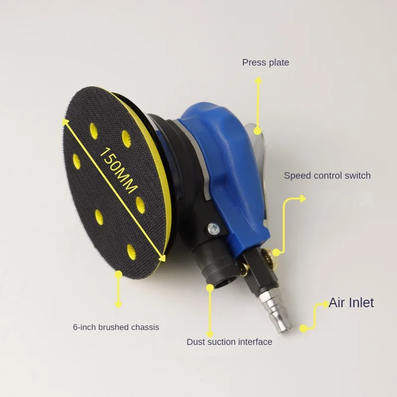 Pneumatic Polishing Machine Specialized Automotive Polishing Machine 5/6 Inches Car Polisher Waxing Tools