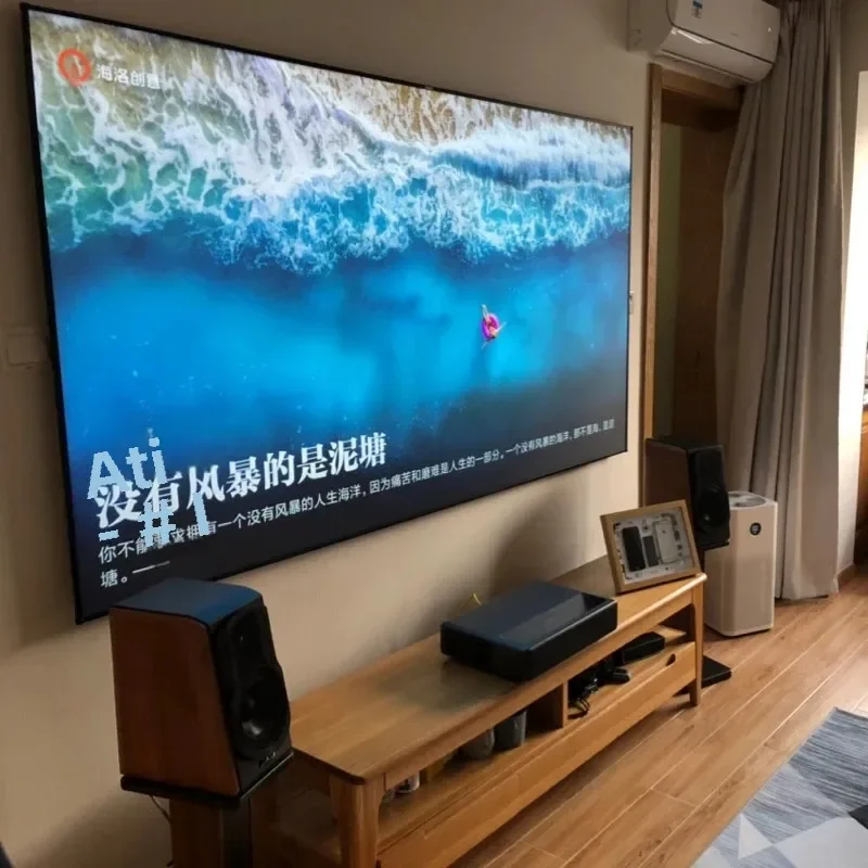 8K PET Crystal Fixed Frame Projection Screen ALR CLR UST Ambient Light Reject for Ultra Short Throw Projector 60-120 Inch projector screen,projection screen