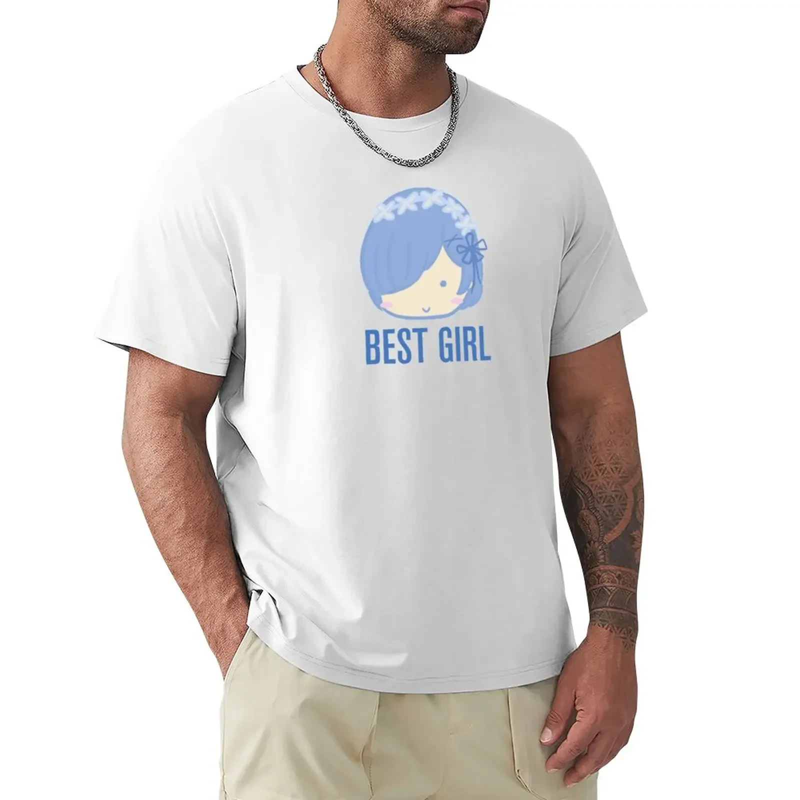 

Rem Best Girl T-Shirt plus size tops anime clothes mens clothing