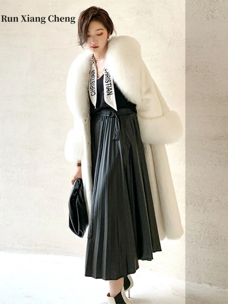 Women’s Clothing Fur Coat Winter 2023 Free Shipping Imitation Marten Luxury Simple Coat High Street Casual Style Plus Size Top