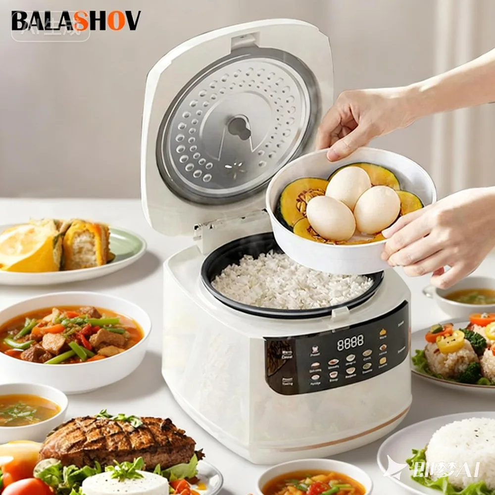Electric Rice Cooker Smart 2L Automatic Multifunction Rice Cooking Machine Non-stick Liner for Food Warmer Household Rice Cooke 1